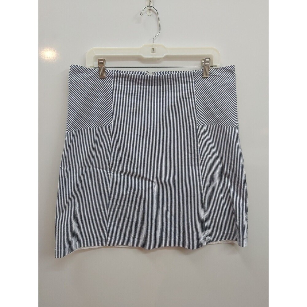 Talbots Petites Blue/White Striped Pencil Skirt Size 14p